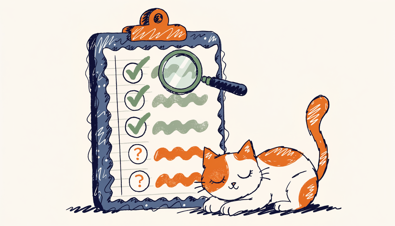 Checklist with magnifying glass representing checking college superscoring policies