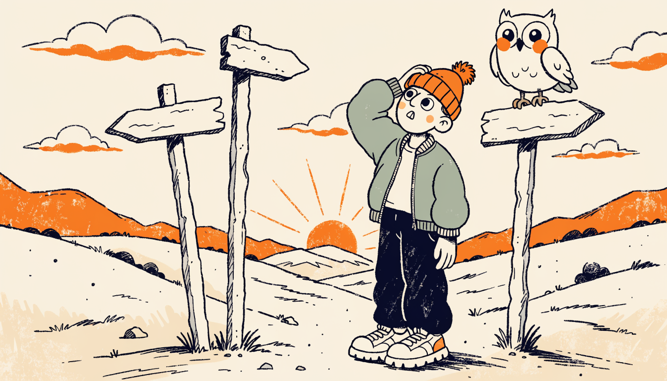 Student at a crossroads deciding when to take the SAT